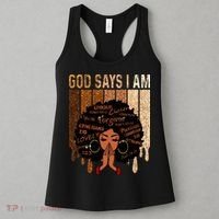 Black Girl God Says I Am Black Melanin Juneteenth Women's Tank Top thumb 3