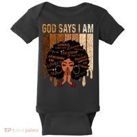 Black Girl God Says I Am Black Melanin Juneteenth Baby Bodysuit thumb 0
