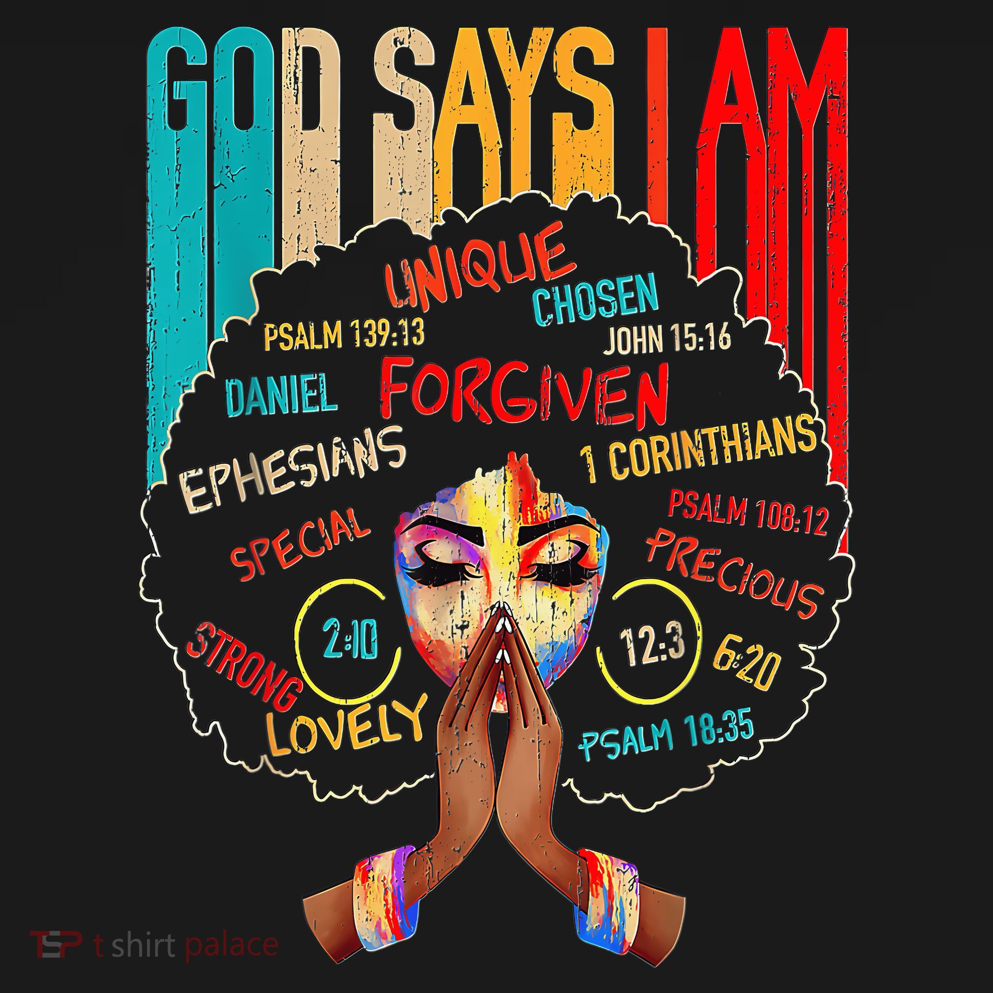 Black Girl God Says I Am Black Melanin History Month Pride T-Shirt