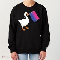 Bisexual Goose Game Lgbtq Bi Pride Parade Flag Untitled Honk Gift Women's Sweatshirt thumb 0