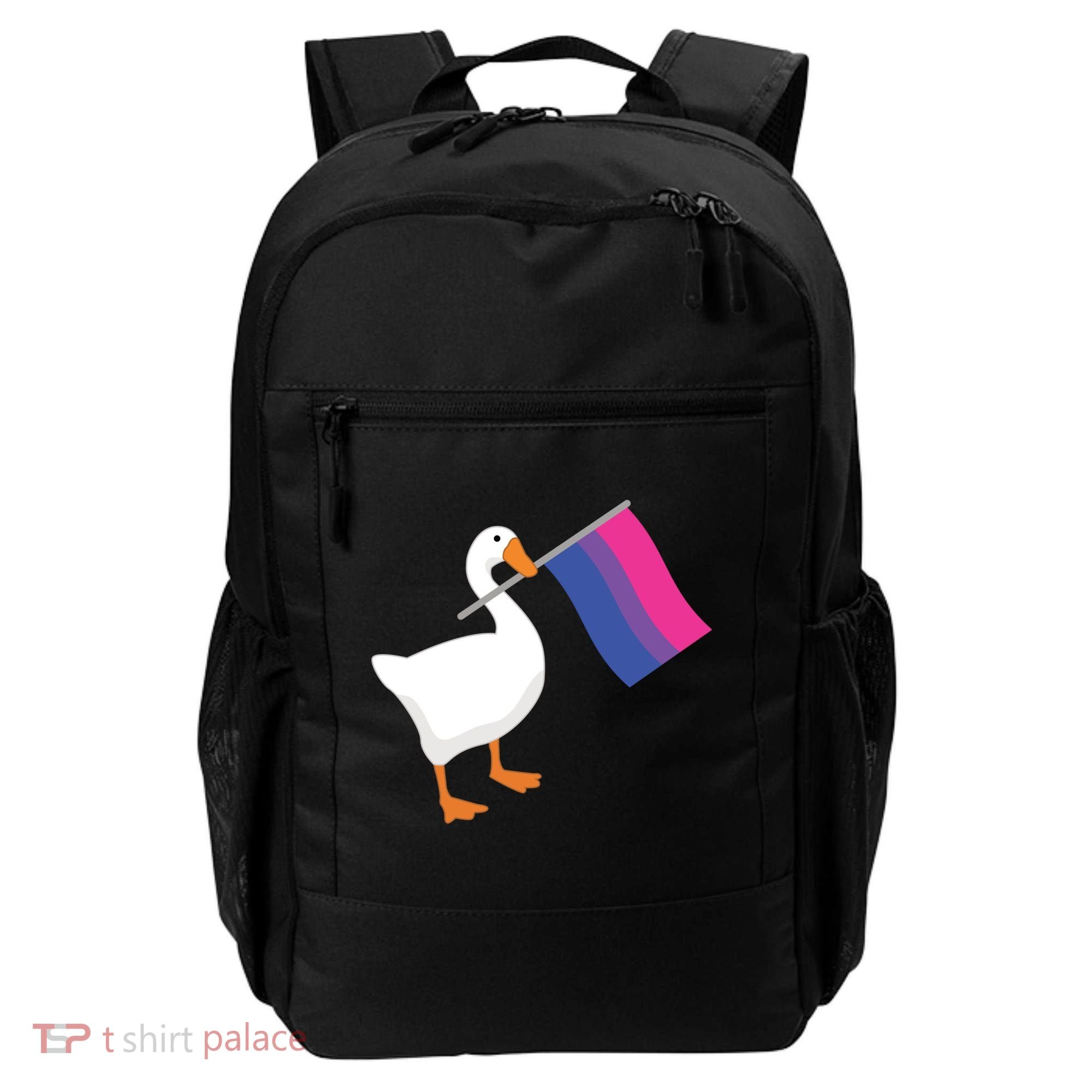 Bisexual Goose Game Lgbtq Bi Pride Parade Flag Untitled Honk Gift Backpack