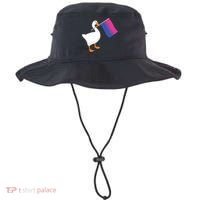 Bisexual Goose Game Lgbtq Bi Pride Parade Flag Untitled Honk Gift Bucket Hat thumb 0