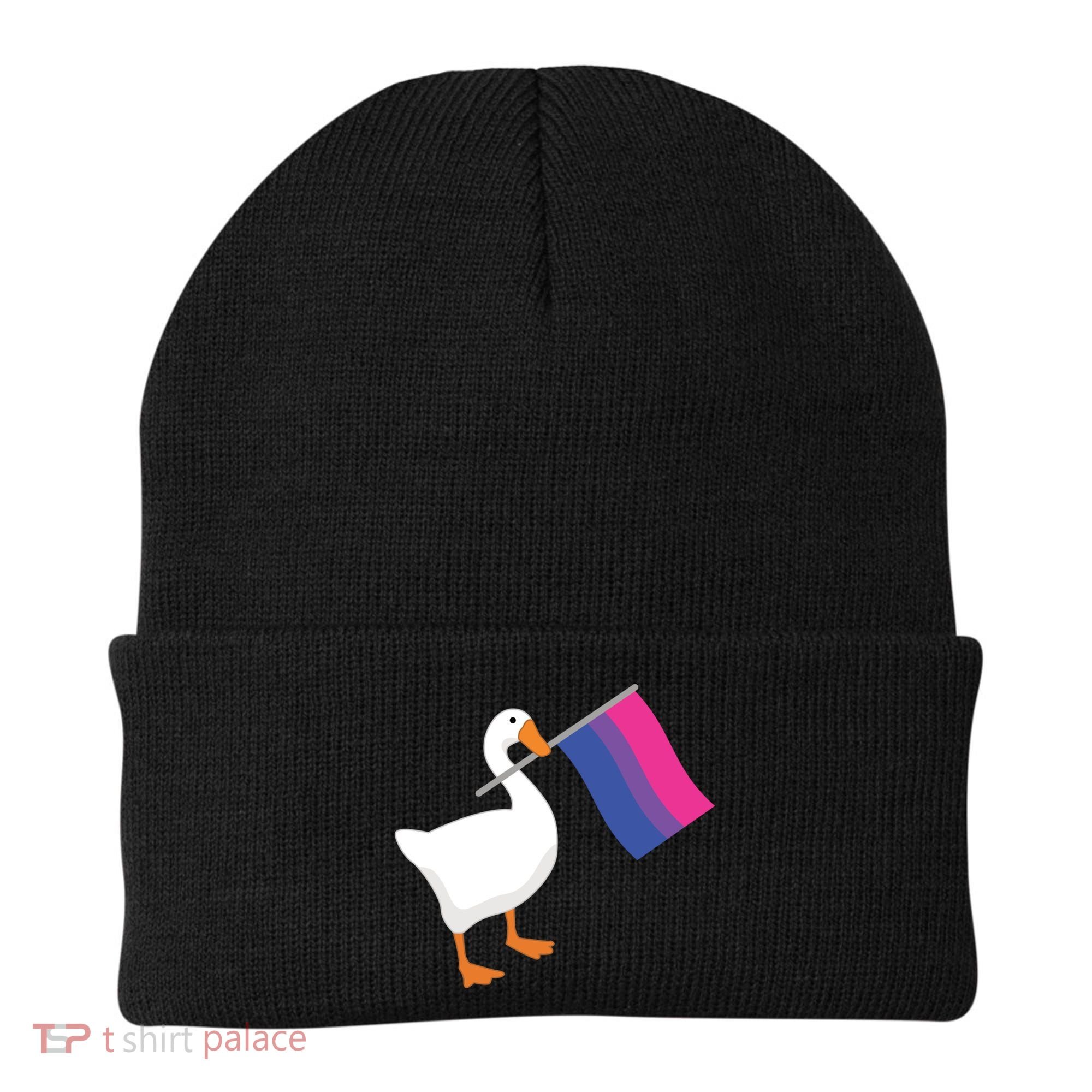 Bisexual Goose Game Lgbtq Bi Pride Parade Flag Untitled Honk Gift Beanie