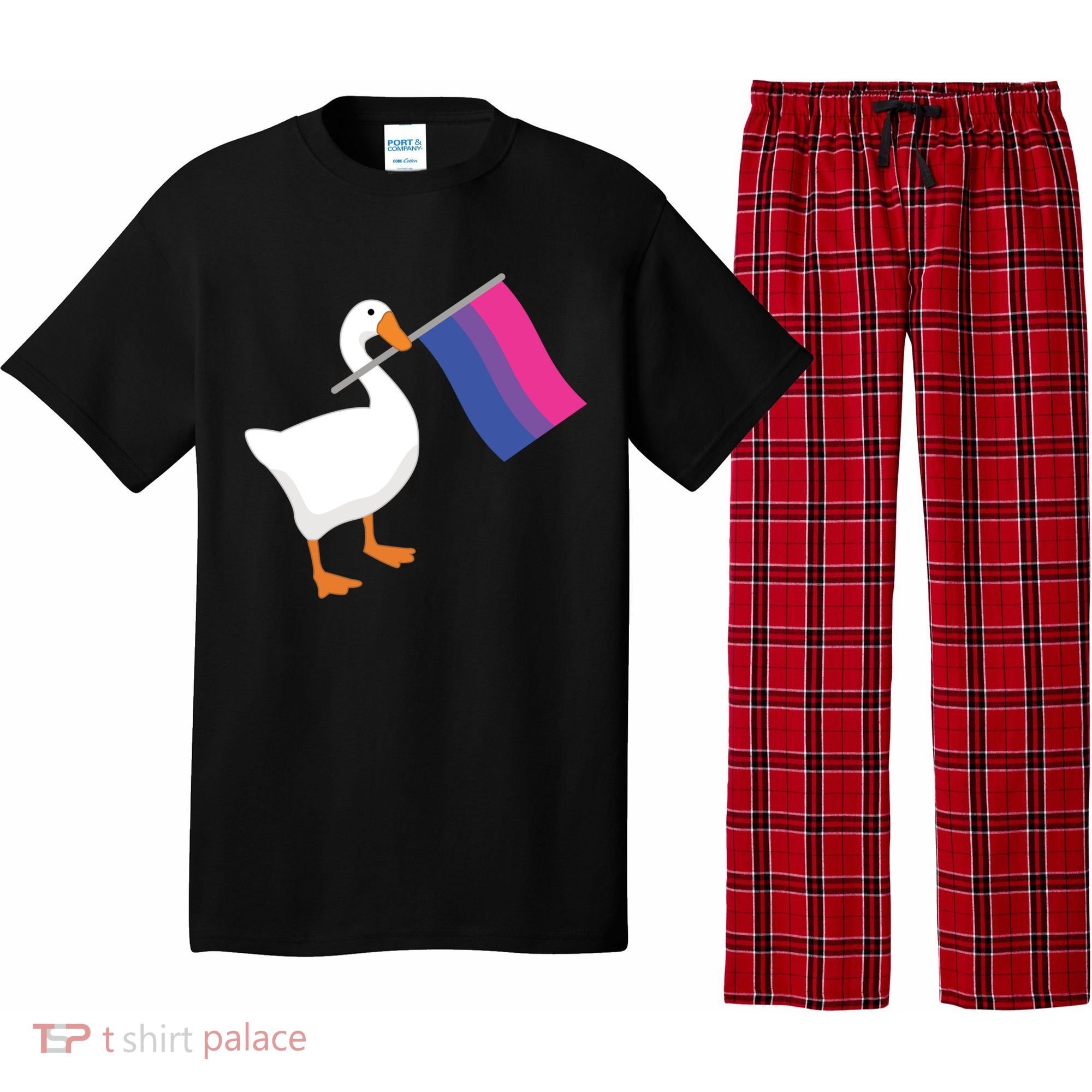 Bisexual Goose Game Lgbtq Bi Pride Parade Flag Untitled Honk Gift Pajama Set