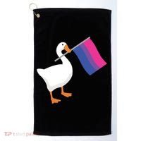 Bisexual Goose Game Lgbtq Bi Pride Parade Flag Untitled Honk Gift Golf Towel thumb 0