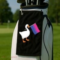 Bisexual Goose Game Lgbtq Bi Pride Parade Flag Untitled Honk Gift Golf Towel thumb 2