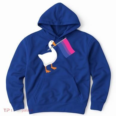Bisexual Goose Game Lgbtq Bi Pride Parade Flag Untitled Honk Gift Hoodie