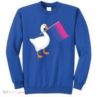 Bisexual Goose Game Lgbtq Bi Pride Parade Flag Untitled Honk Gift Sweatshirt thumb 0