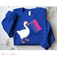 Bisexual Goose Game Lgbtq Bi Pride Parade Flag Untitled Honk Gift Sweatshirt thumb 2