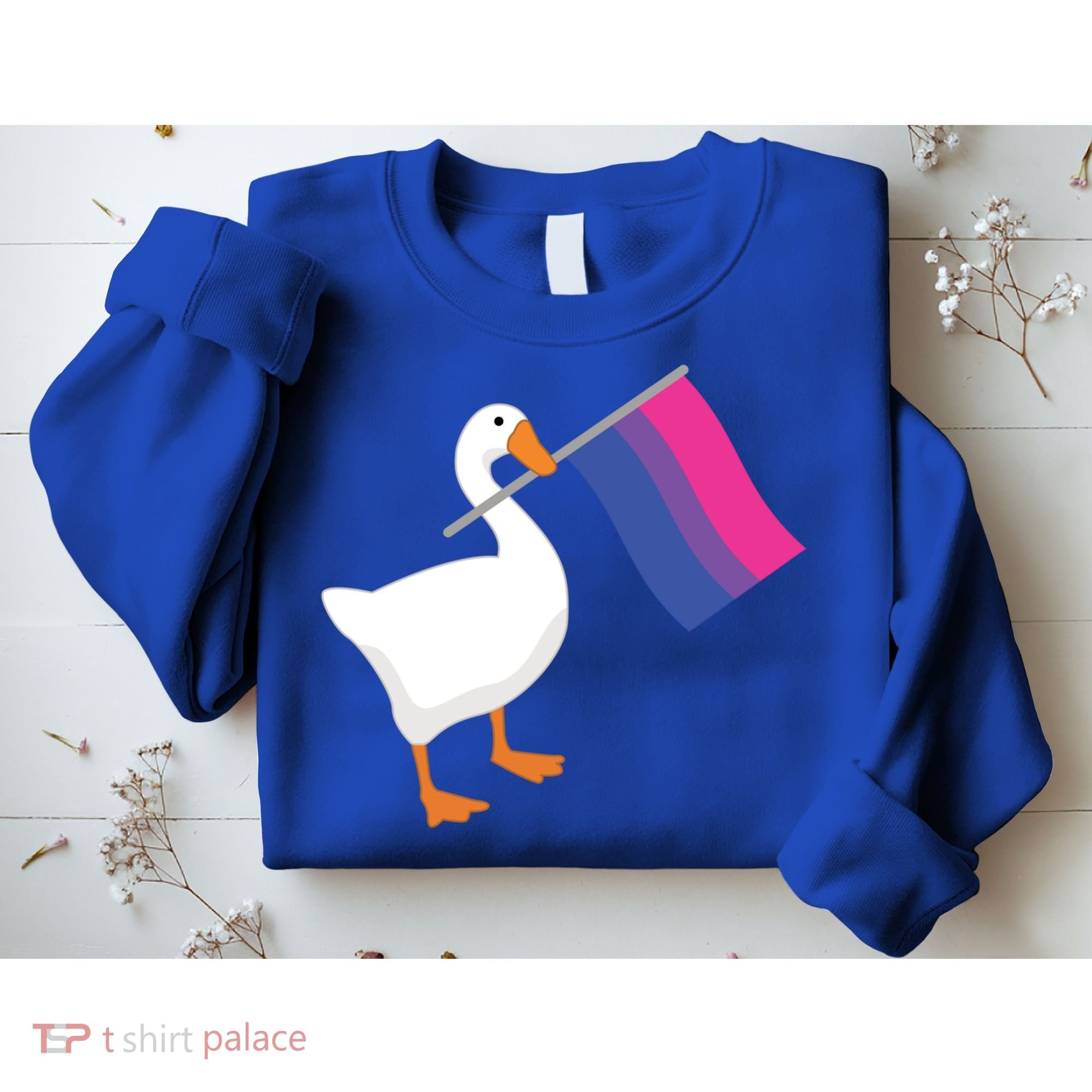 Bisexual Goose Game Lgbtq Bi Pride Parade Flag Untitled Honk Gift Sweatshirt