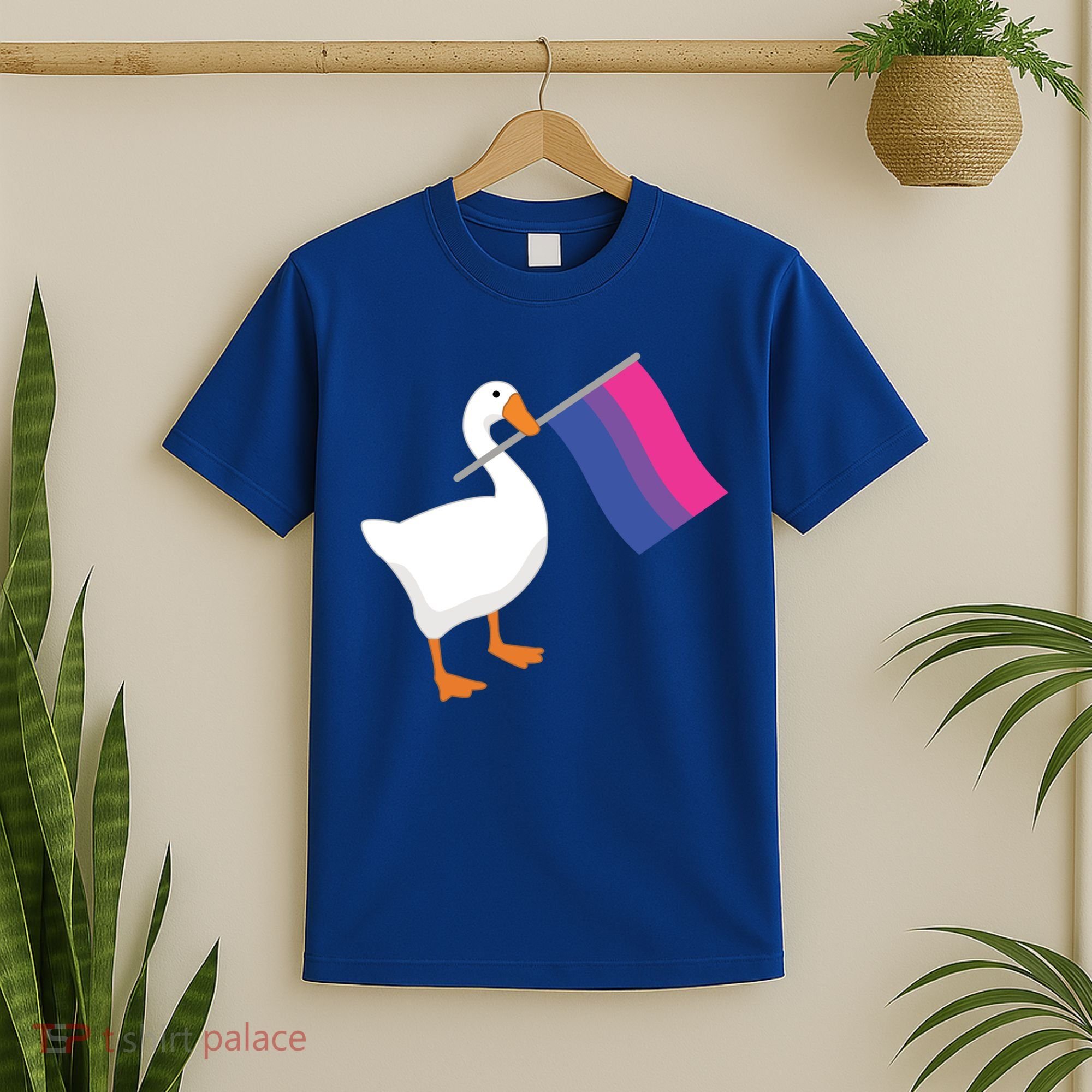 Bisexual Goose Game Lgbtq Bi Pride Parade Flag Untitled Honk Gift T-Shirt