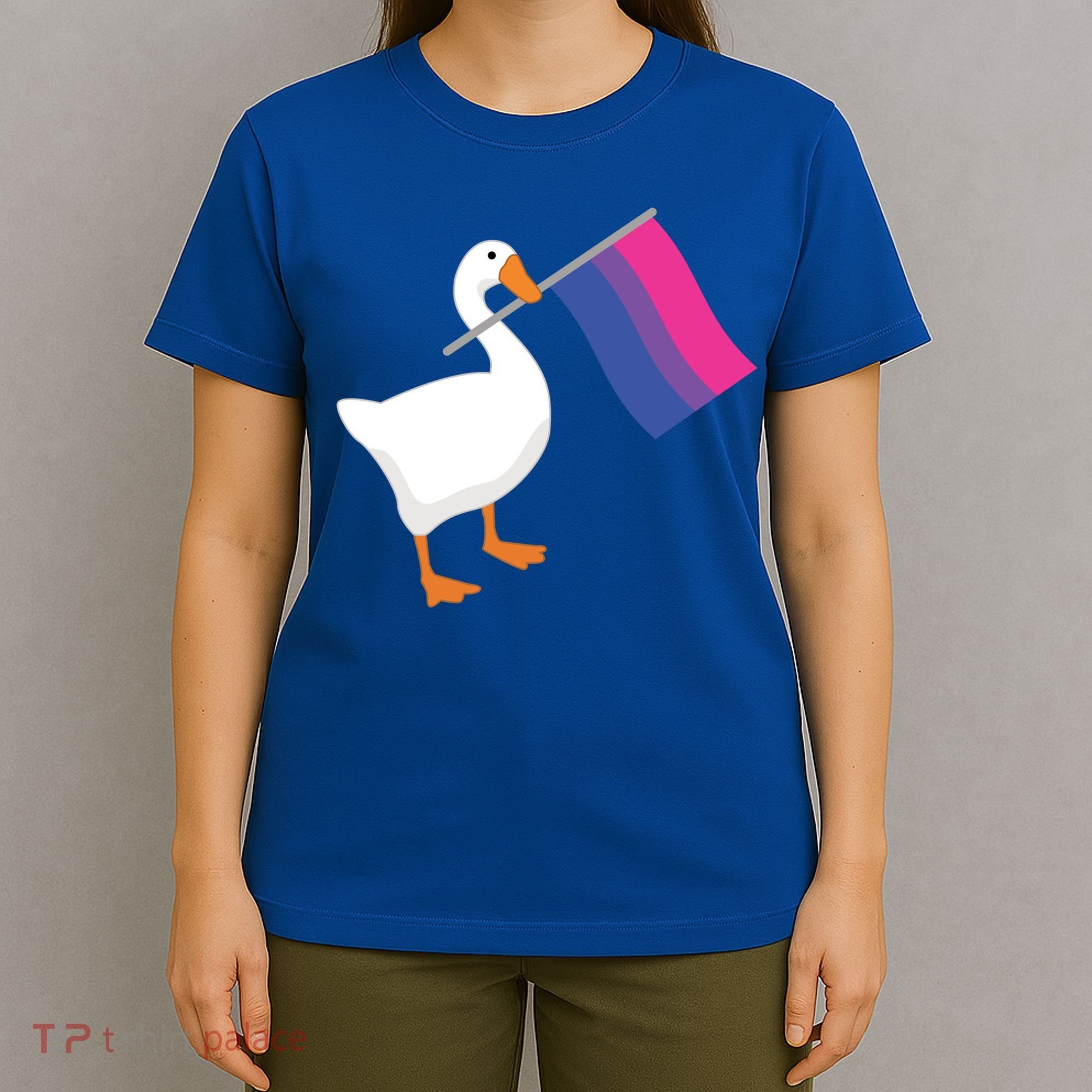 Bisexual Goose Game Lgbtq Bi Pride Parade Flag Untitled Honk Gift T-Shirt