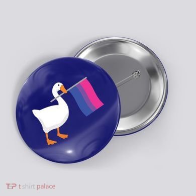 Bisexual Goose Game Lgbtq Bi Pride Parade Flag Untitled Honk Gift Button