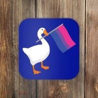 Bisexual Goose Game Lgbtq Bi Pride Parade Flag Untitled Honk Gift Coaster thumb 0