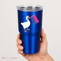 Bisexual Goose Game Lgbtq Bi Pride Parade Flag Untitled Honk Gift Tumbler thumb 2