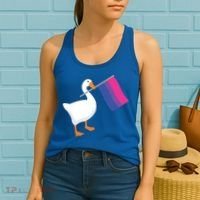Bisexual Goose Game Lgbtq Bi Pride Parade Flag Untitled Honk Gift Women's Tank Top thumb 2