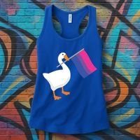 Bisexual Goose Game Lgbtq Bi Pride Parade Flag Untitled Honk Gift Women's Tank Top thumb 3