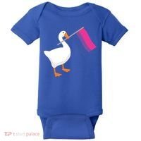 Bisexual Goose Game Lgbtq Bi Pride Parade Flag Untitled Honk Gift Baby Bodysuit thumb 0