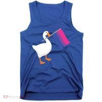 Bisexual Goose Game Lgbtq Bi Pride Parade Flag Untitled Honk Gift Tank Top thumb 0