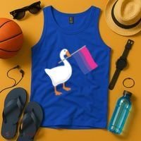 Bisexual Goose Game Lgbtq Bi Pride Parade Flag Untitled Honk Gift Tank Top thumb 4