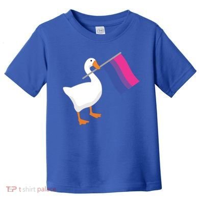 Bisexual Goose Game Lgbtq Bi Pride Parade Flag Untitled Honk Gift Toddler T-Shirt