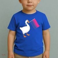 Bisexual Goose Game Lgbtq Bi Pride Parade Flag Untitled Honk Gift Toddler T-Shirt thumb 2