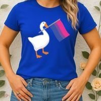 Bisexual Goose Game Lgbtq Bi Pride Parade Flag Untitled Honk Gift Women's T-Shirt thumb 2