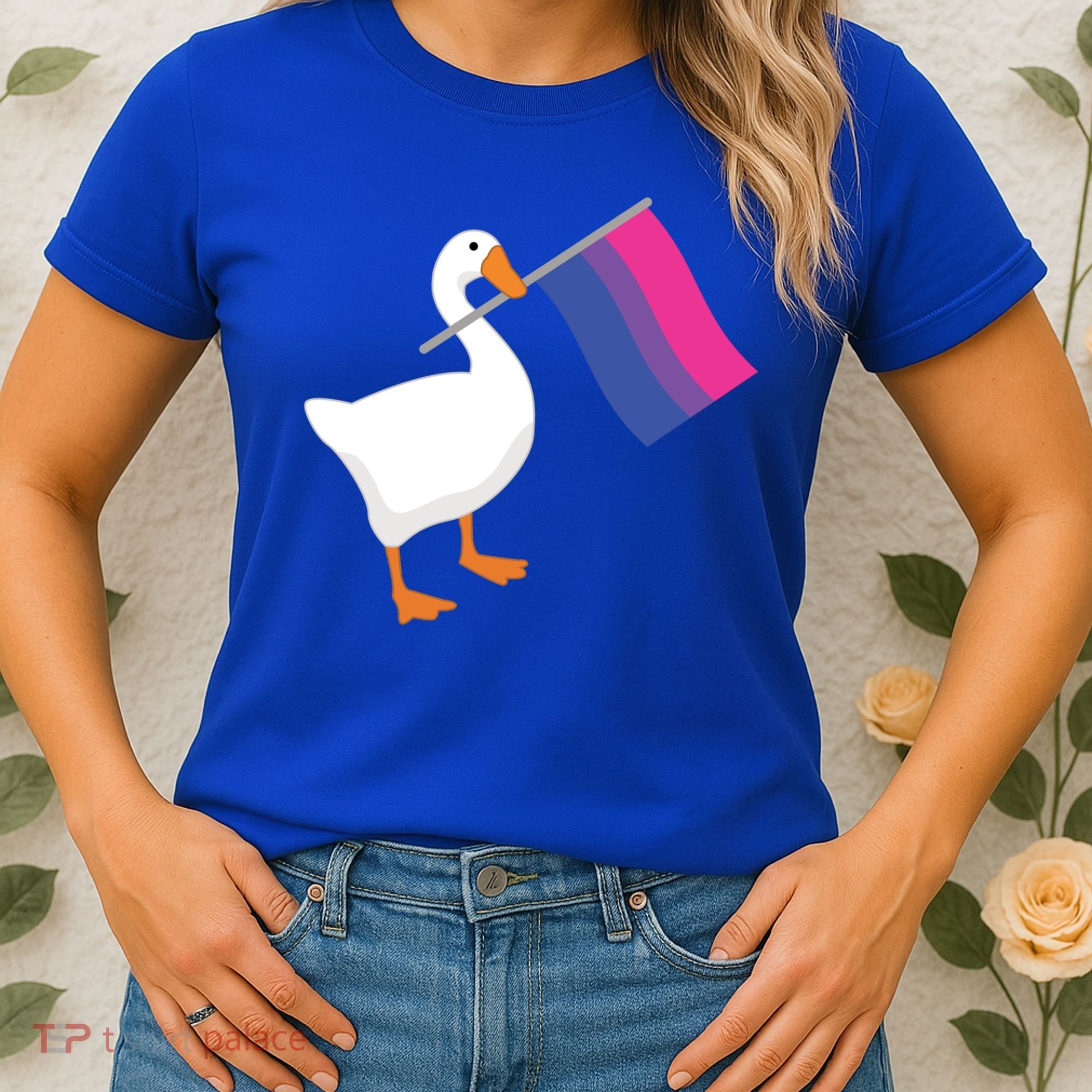 Bisexual Goose Game Lgbtq Bi Pride Parade Flag Untitled Honk Gift Women's T-Shirt