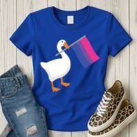 Bisexual Goose Game Lgbtq Bi Pride Parade Flag Untitled Honk Gift Women's T-Shirt thumb 3