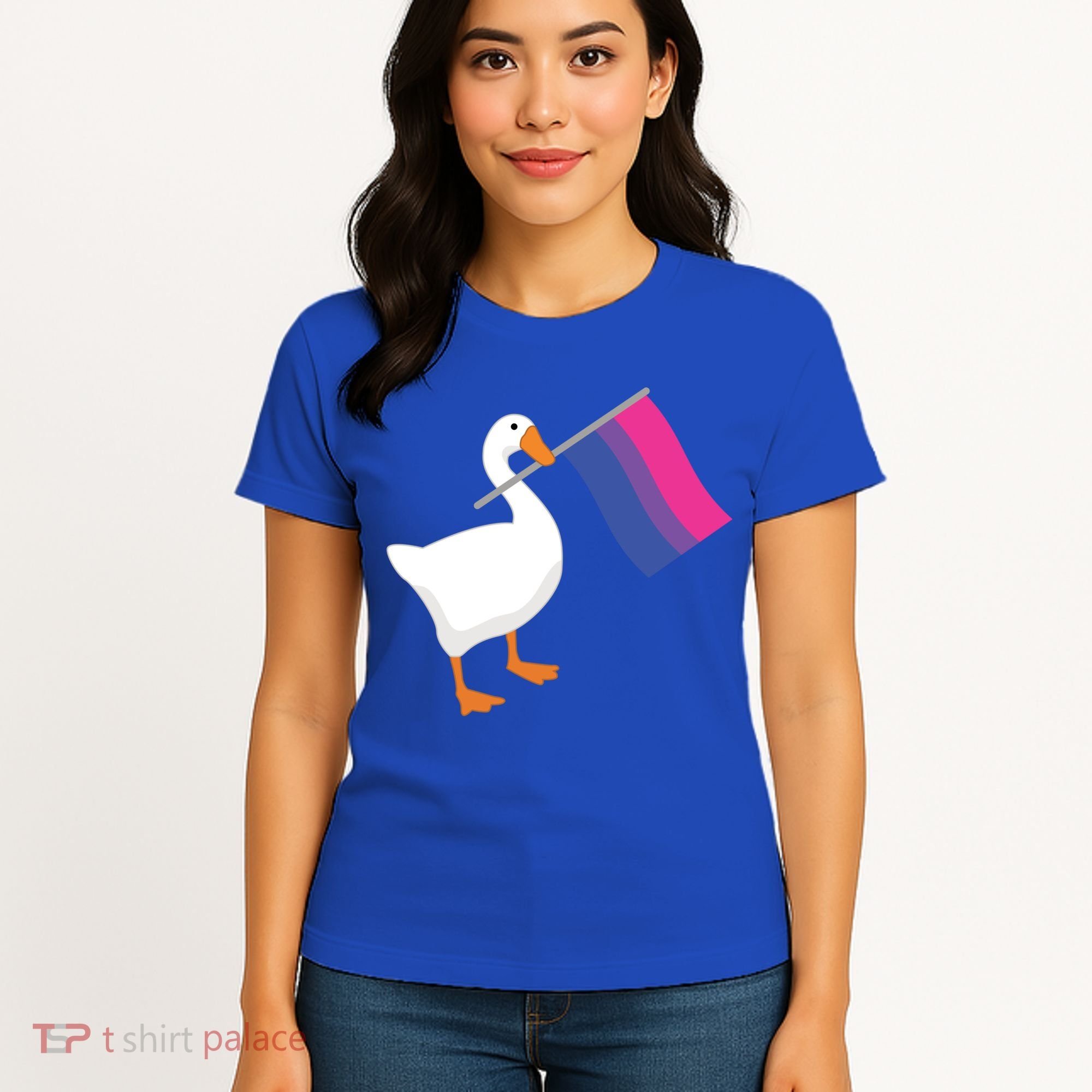 Bisexual Goose Game Lgbtq Bi Pride Parade Flag Untitled Honk Gift Women's T-Shirt