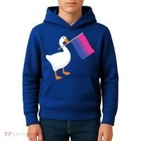 Bisexual Goose Game Lgbtq Bi Pride Parade Flag Untitled Honk Gift Kids Hoodie thumb 4
