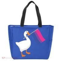 Bisexual Goose Game Lgbtq Bi Pride Parade Flag Untitled Honk Gift Tote Bag thumb 0
