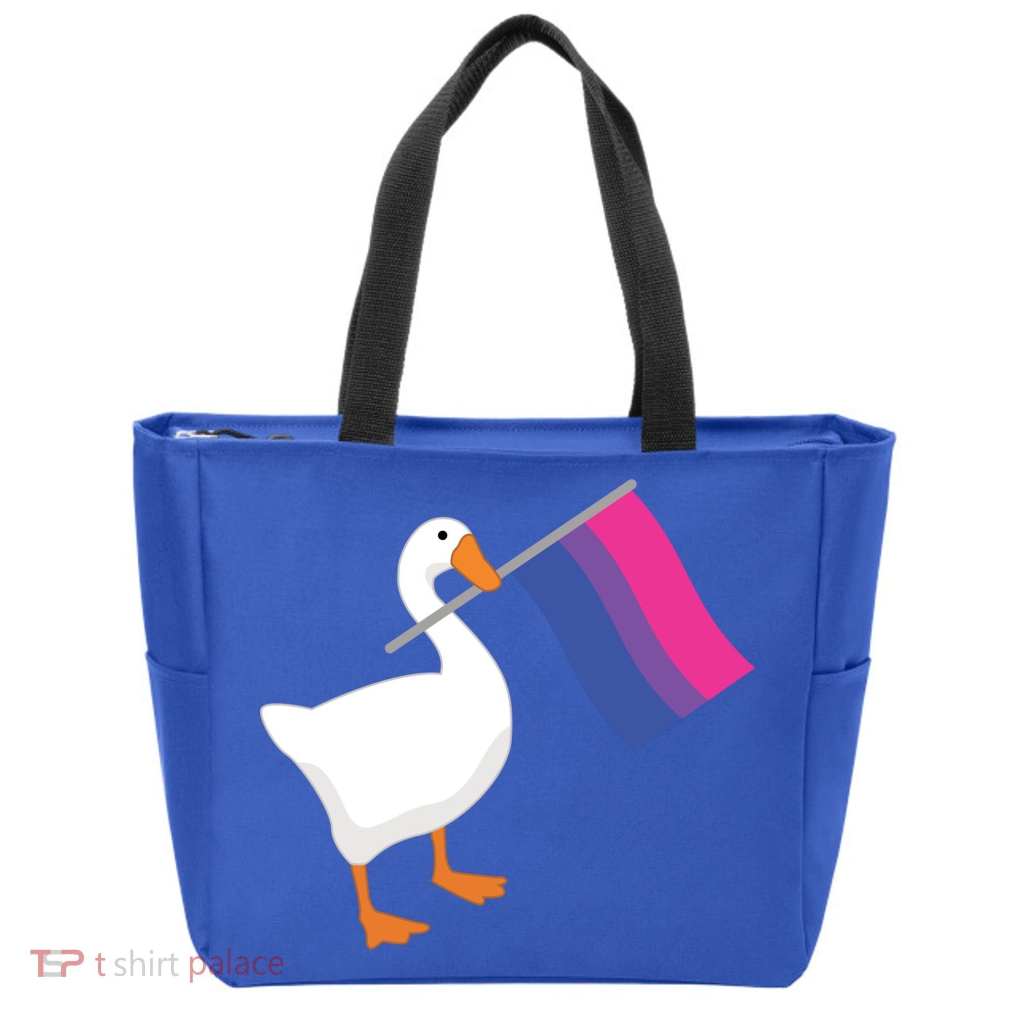 Bisexual Goose Game Lgbtq Bi Pride Parade Flag Untitled Honk Gift Tote Bag