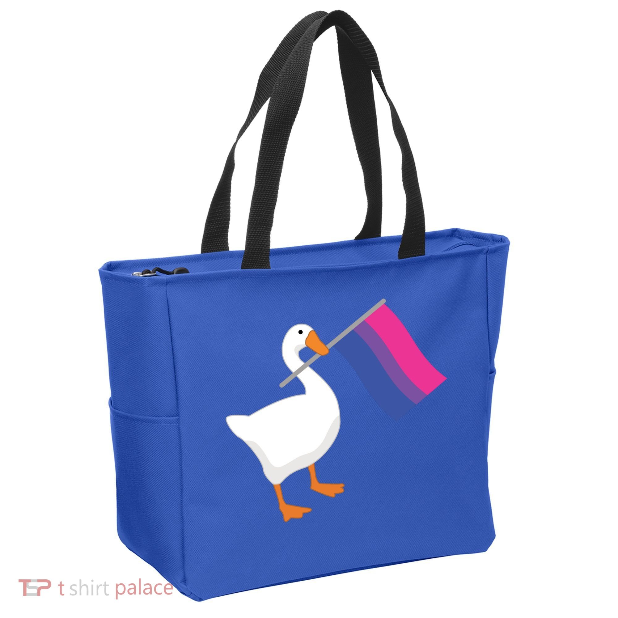 Bisexual Goose Game Lgbtq Bi Pride Parade Flag Untitled Honk Gift Tote Bag