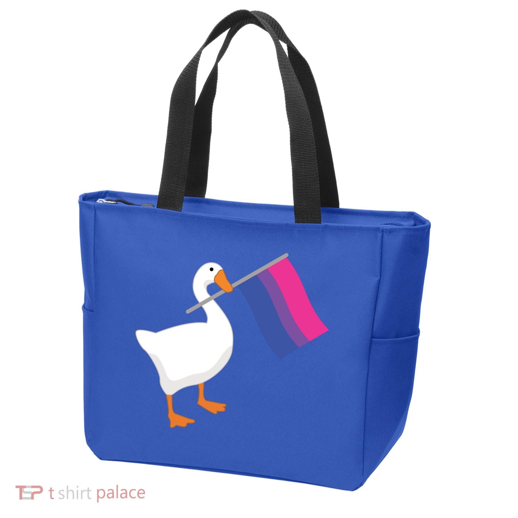 Bisexual Goose Game Lgbtq Bi Pride Parade Flag Untitled Honk Gift Tote Bag