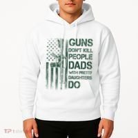 Best Gift Guns DonT Kill People Dads With Pretty Daughters Hoodie thumb 2