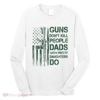 Best Gift Guns DonT Kill People Dads With Pretty Daughters Long Sleeve Shirt thumb 0