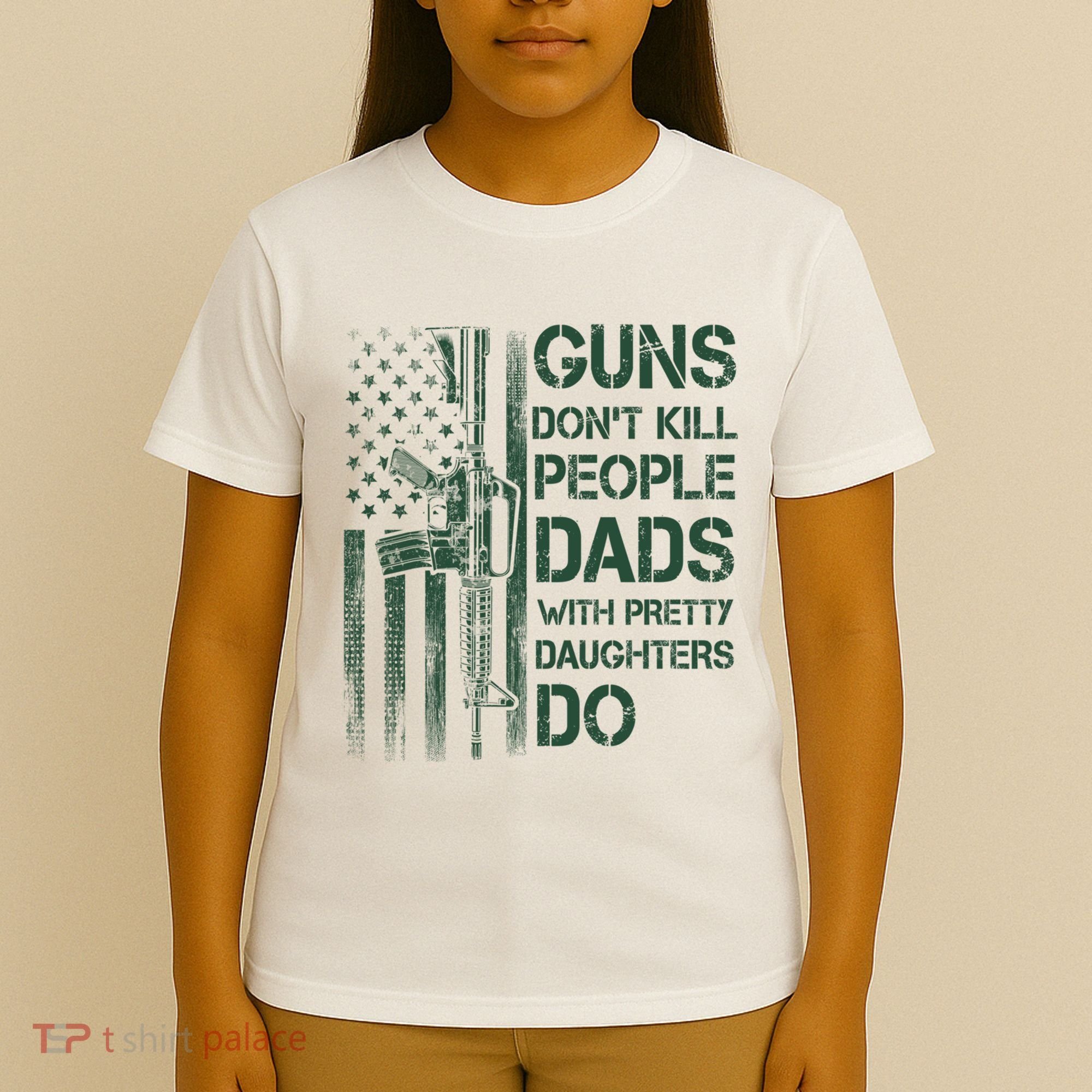 Best Gift Guns DonT Kill People Dads With Pretty Daughters T-Shirt