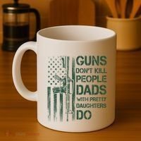 Best Gift Guns DonT Kill People Dads With Pretty Daughters Coffee Mug thumb 4
