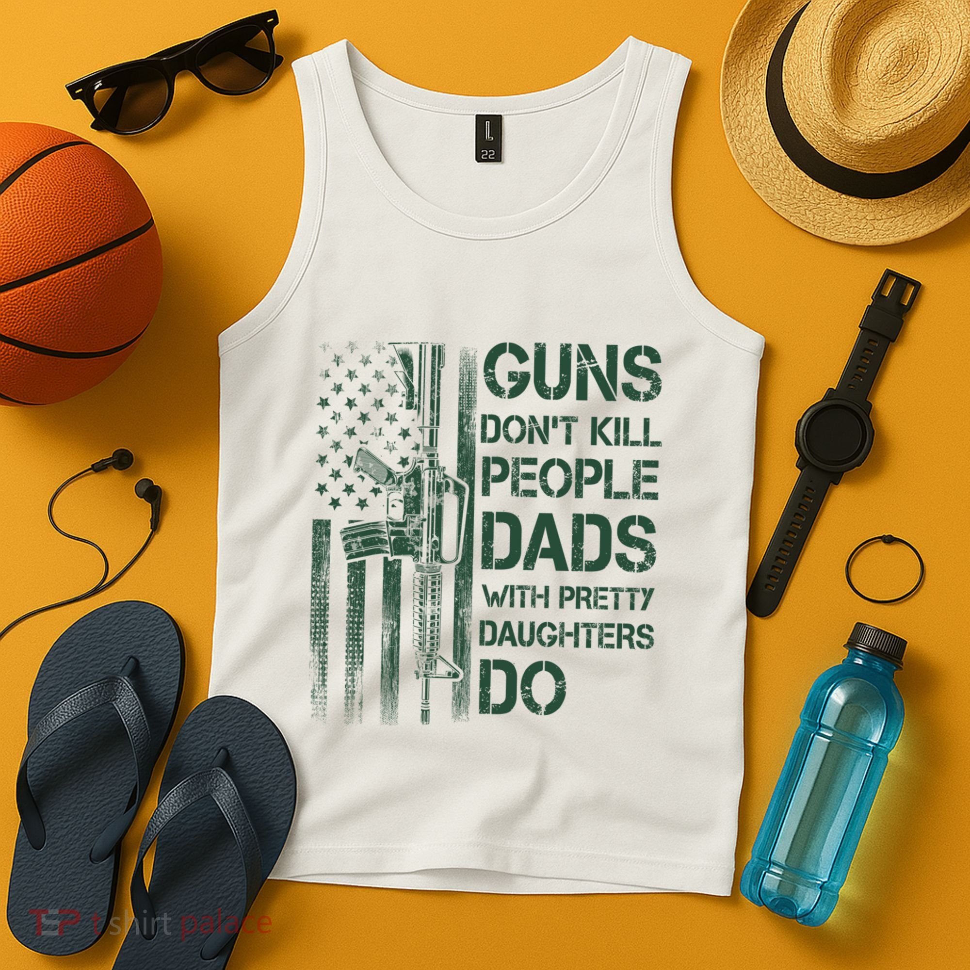 Best Gift Guns DonT Kill People Dads With Pretty Daughters Tank Top