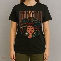 Black Girl God Says I Am Black Melanin History Month Pride T-Shirt thumb 4