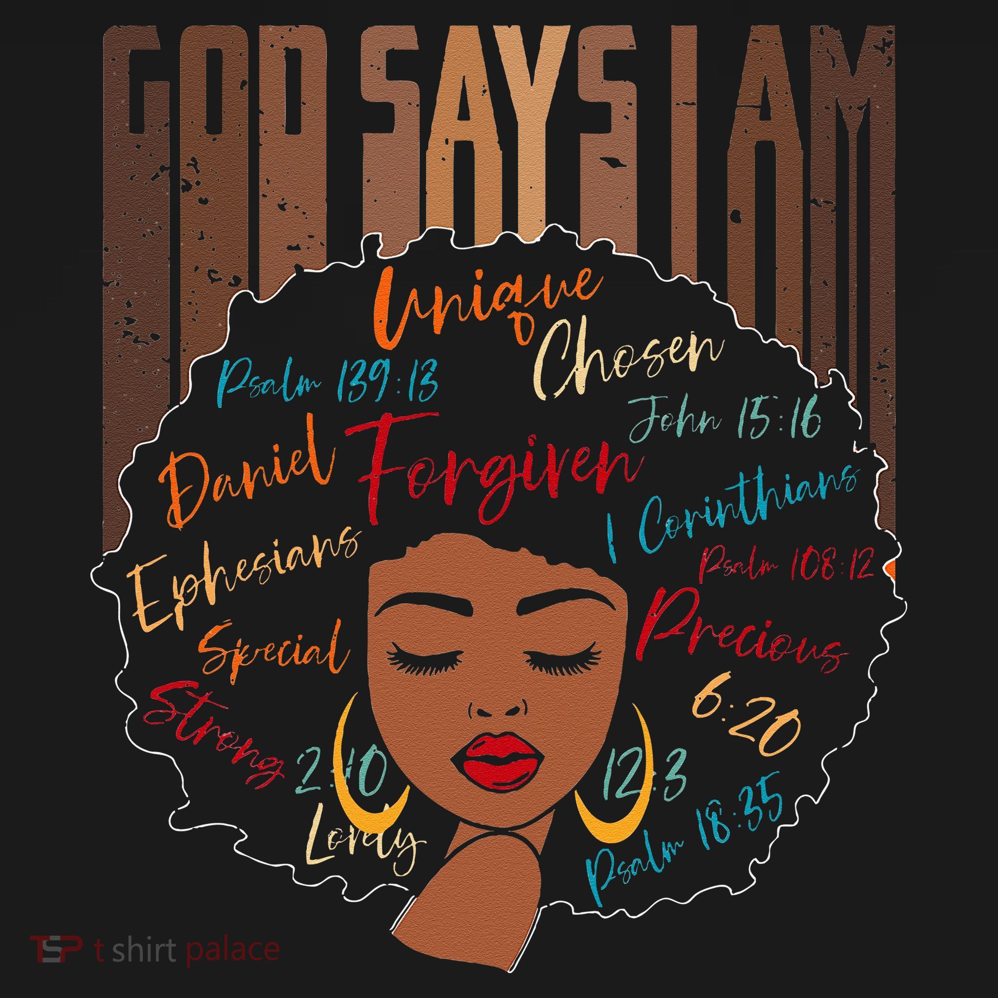 Black Girl God Says I Am Black Melanin History Month Pride Women's Tank Top