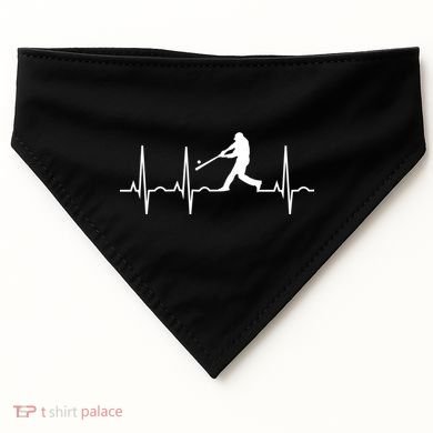 Baseball Great Gift Men Gift Baseball Player Heartbeat Gift USA-Made Doggie Bandana
