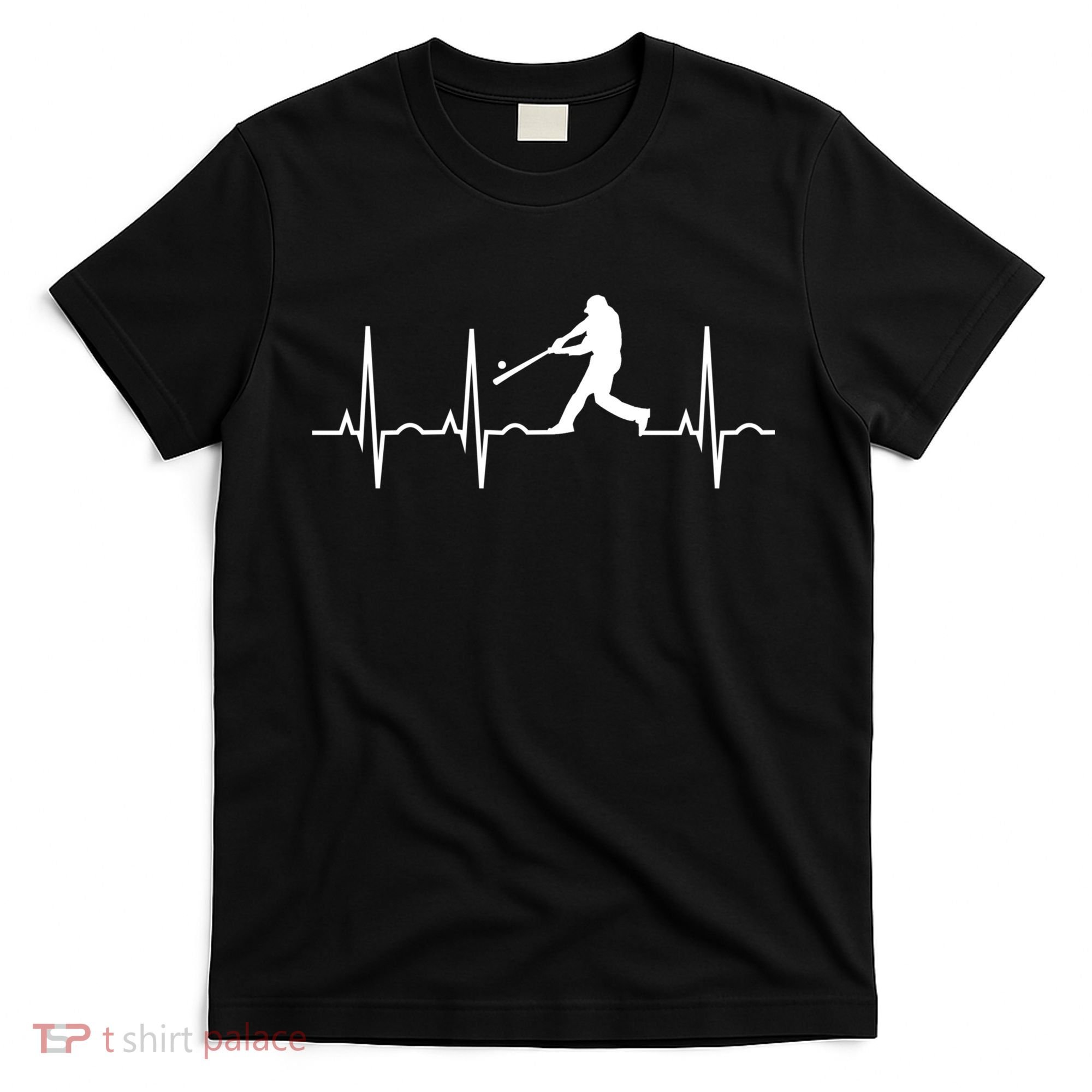 Baseball Great Gift Men Gift Baseball Player Heartbeat Gift T-Shirt