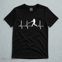 Baseball Great Gift Men Gift Baseball Player Heartbeat Gift T-Shirt thumb 5