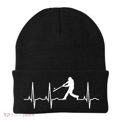 Baseball Great Gift Men Gift Baseball Player Heartbeat Gift Beanie
