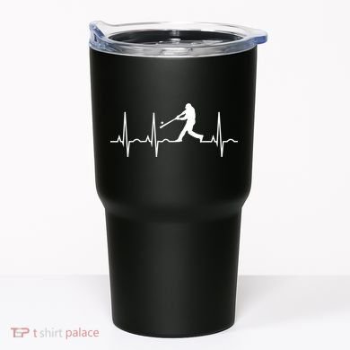 Baseball Great Gift Men Gift Baseball Player Heartbeat Gift Tumbler