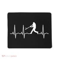 Baseball Great Gift Men Gift Baseball Player Heartbeat Gift Mousepad thumb 0