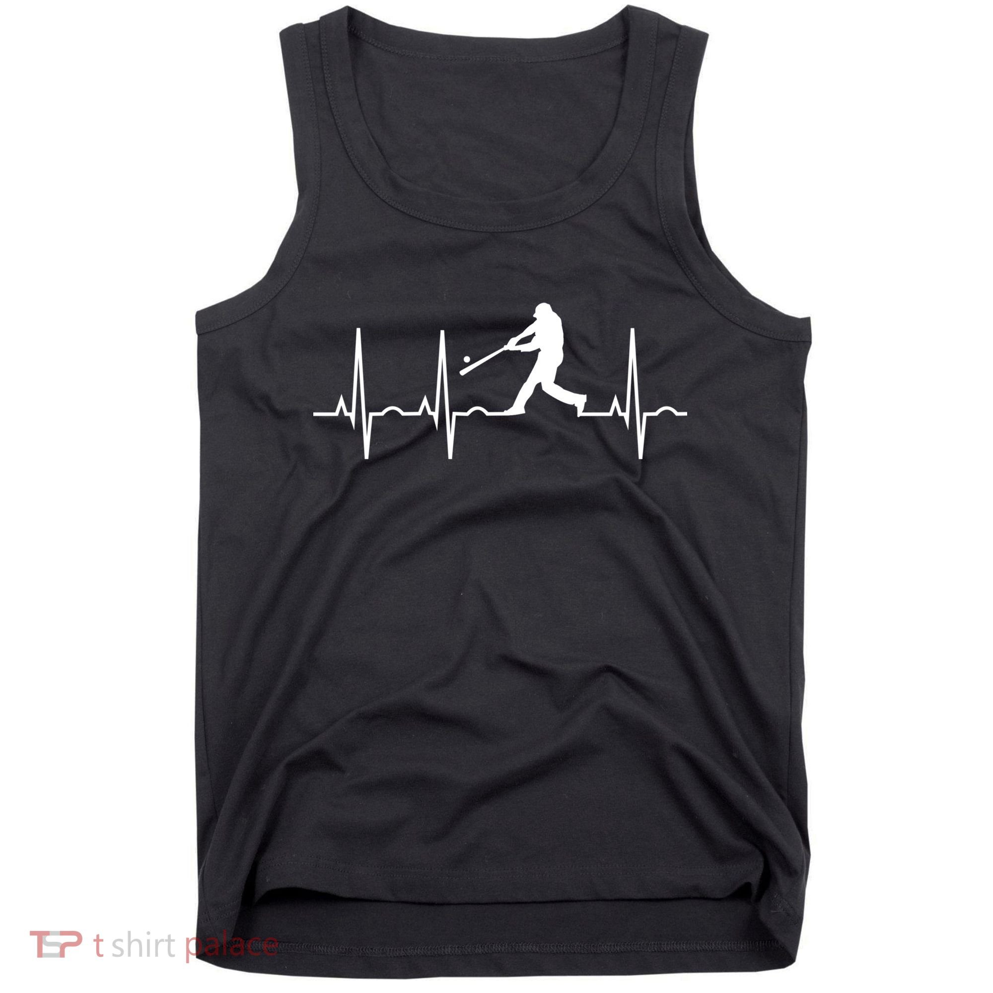 Baseball Great Gift Men Gift Baseball Player Heartbeat Gift Tank Top