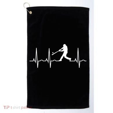 Baseball Great Gift Men Gift Baseball Player Heartbeat Gift Golf Towel